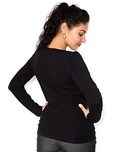  Tehotenské Tričko Dlhý Rukáv Baby Čierne