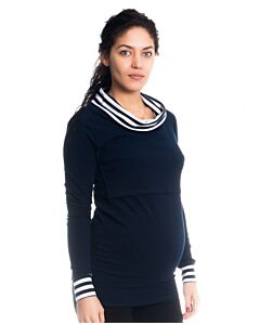  Tehotenské Dojčiace Tričko Diana So Stojačikom Granátové