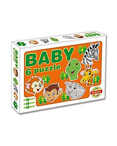  Detské Puzzle Baby Safari 6ks