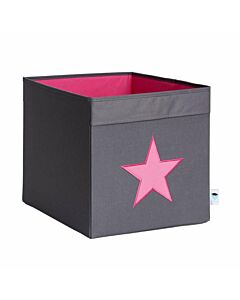  Veľký Box Na Hračky Šedý Ružová Hviezda