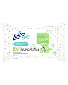  Detské Vlhčené Obrúsky Baby 100% Biodegradable 48 ks