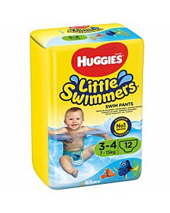  Little Swimmers Plienky Do Vody Jednorazové 3-4 (7-15 kg) 12 ks