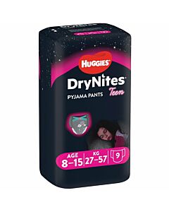  DryNites Nohavičky Plienkové Jednorazové Pre Dievča (27-57 kg) 9 ks