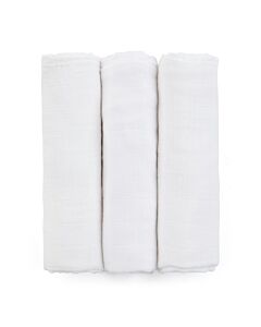  Sada Plienok Bambusová Mušelínová 3ks Moussy Total White, 68 x 68 cm