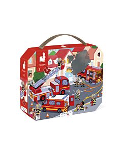  Puzzle Požiarnici V Kufríku 24 Ks