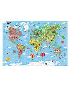  Puzzle Mapa Sveta V Kufríku 300 ks *Akcia