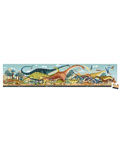  Panoramatické Puzzle V Kufríku Dinosaury Dino 100 Ks