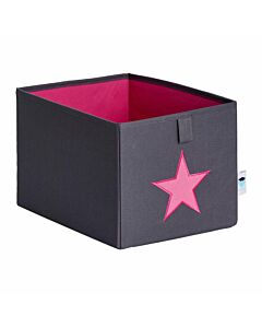  Malý Box Na Hračky Šedý Ružová Hviezda